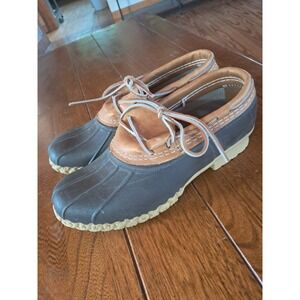LL Bean Gumshoes Women's Size 9 Brown Low Cut Duck Shoe Made In USA